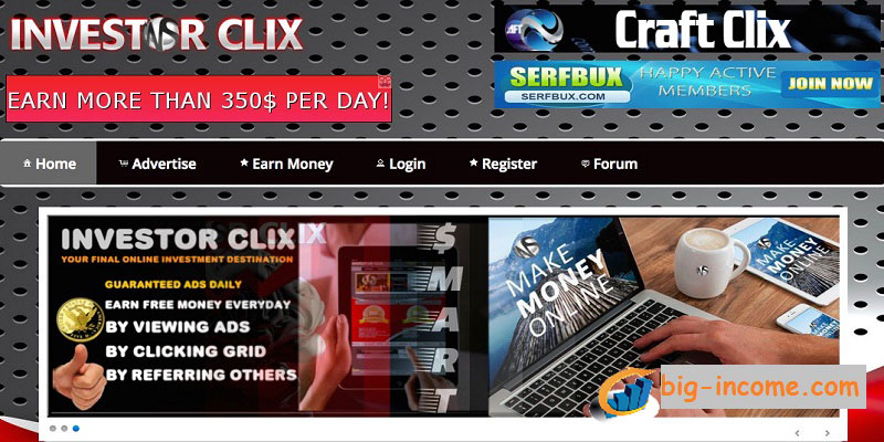 Make money from investorclix site