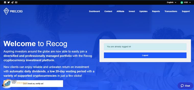 سایت سرمایه گذاری Recog