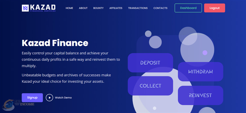 سایت سرمایه گذاری Kazadfinance