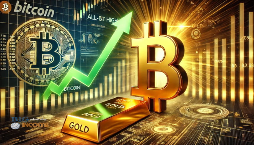 طلا همچنان از بیت کوین شکست نخورده است